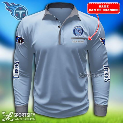 LSPP0128 - Custom Tennessee Titans Long Sleeve Pocket Polo Shirt-Sportsify