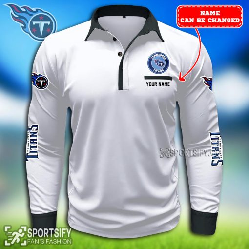 LSPP0128 - Custom Tennessee Titans Long Sleeve Pocket Polo Shirt-Sportsify