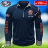 LSPP0125 - Custom San Francisco 49ers Long Sleeve Pocket Polo Shirt-Sportsify