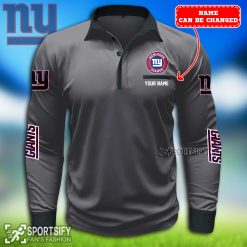 LSPP0121 - Custom New York Giants Long Sleeve Pocket Polo Shirt-Sportsify