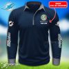 LSPP0117 - Custom Miami Dolphins Long Sleeve Pocket Polo Shirt-Sportsify