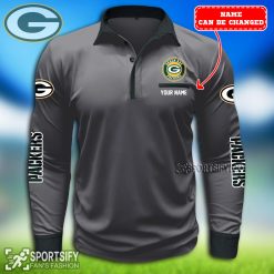 LSPP0110 - Custom Green Bay Packers Long Sleeve Pocket Polo Shirt-Sportsify