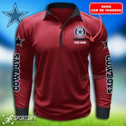 LSPP0107 - Custom Dallas Cowboys Long Sleeve Pocket Polo Shirt-Sportsify