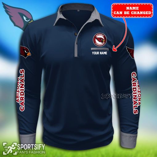 LSPP0101 - Custom Arizona Cardinals Long Sleeve Pocket Polo Shirt-Sportsify