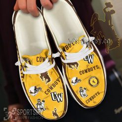 HDS02112 - Custom Wyoming Cowboys Hey Dude Shoes-Sportsify