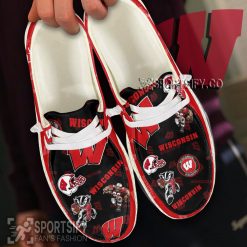 HDS02111 - Custom Wisconsin Badgers Hey Dude Shoes-Sportsify