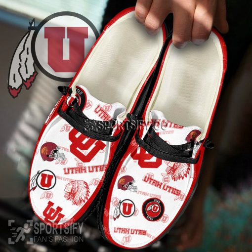 HDS02101 - Custom Utah Utes Hey Dude Shoes-Sportsify