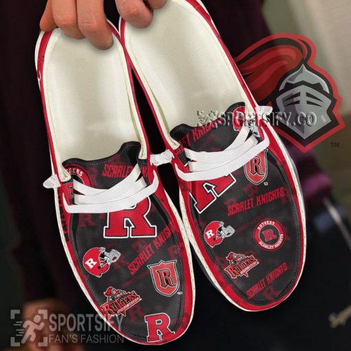 HDS02077 - Custom Rutgers Scarlet Knights Hey Dude Shoes-Sportsify