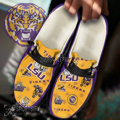 HDS02045 - Custom Lsu Tigers Hey Dude Shoes-Sportsify