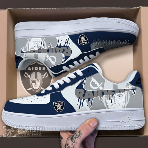 AFS0223 - Las Vegas Raiders Air Force 1 Low Top Shoes-Sportsify