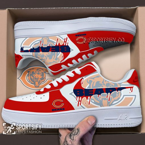 AFS0205 - Chicago Bears Air Force 1 Low Top Shoes-Sportsify