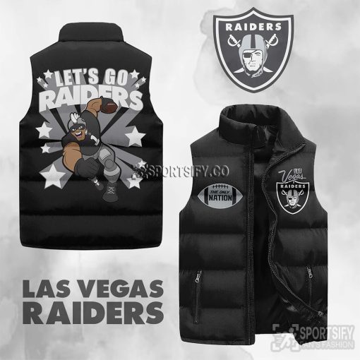 SLJ03109 - Las Vegas Raiders Sleeveless Jacket-Sportsify