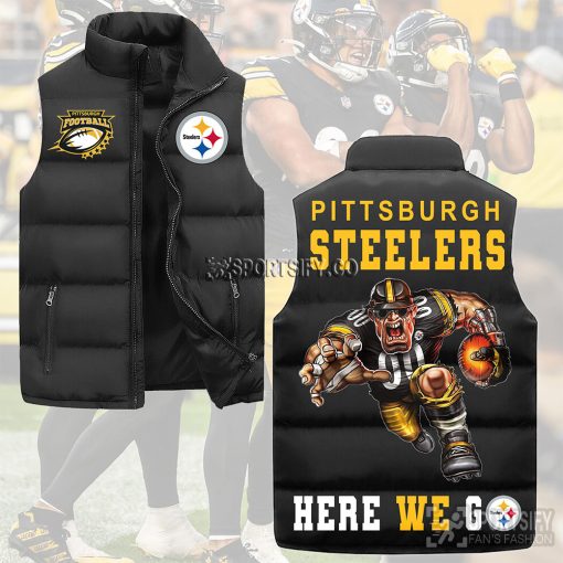 SLJ03108 - Pittsburgh Steelers Sleeveless Jacket-Sportsify