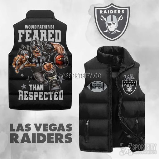 SLJ03105 - Las Vegas Raiders Sleeveless Jacket-Sportsify