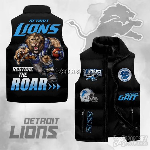 SLJ03100 - Detroit Lions Sleeveless Jacket-Sportsify