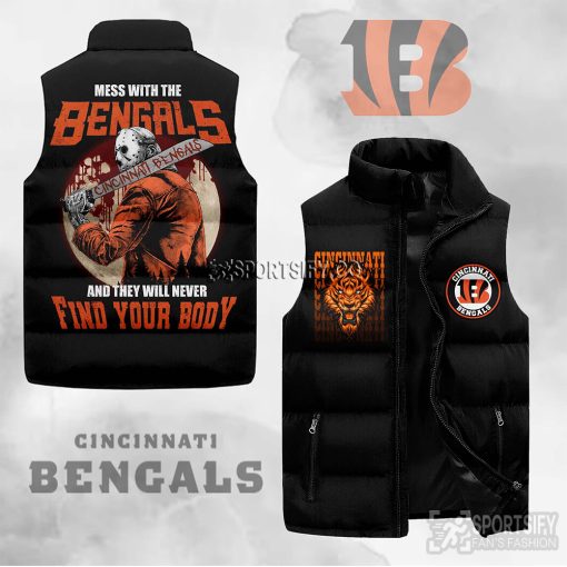 SLJ03099 - Cincinnati Bengals Sleeveless Jacket-Sportsify