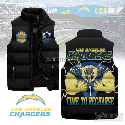 SLJ03075 - Los Angeles Chargers Sleeveless Jacket-Sportsify