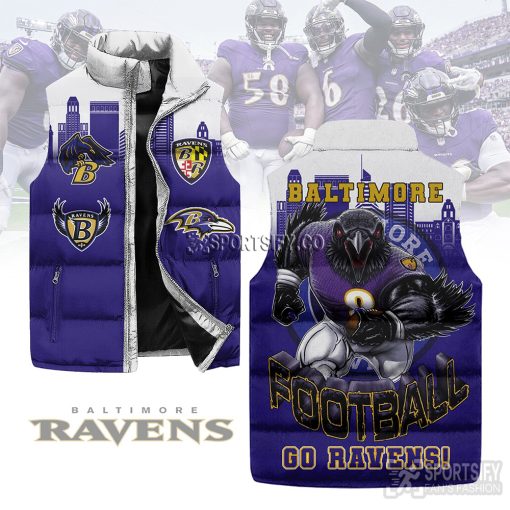 SLJ03068 - Baltimore Ravens Sleeveless Jacket-Sportsify