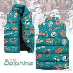 SLJ03065 - Miami Dolphins Sleeveless Jacket-Sportsify