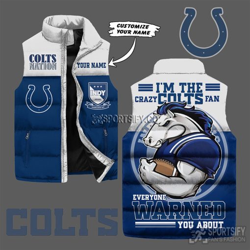 SLJ03062 - Custom Indianapolis Colts Sleeveless Jacket-Sportsify