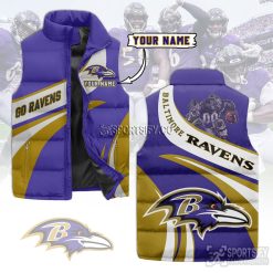 SLJ03060 - Custom Baltimore Ravens Sleeveless Jacket-Sportsify