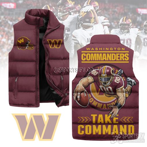 SLJ03054 - Washington Commanders Sleeveless Jacket-Sportsify