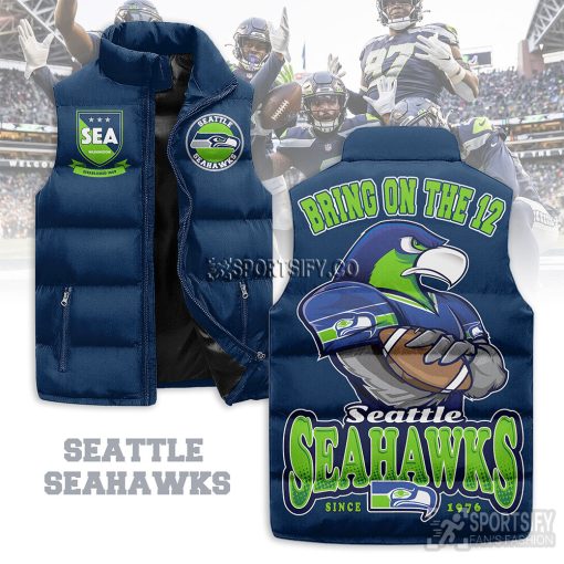 SLJ03042 - Seattle Seahawks Sleeveless Jacket-Sportsify