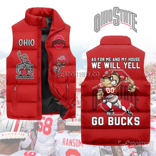 SLJ03035 - Ohio State Buckeyes Sleeveless Jacket-Sportsify