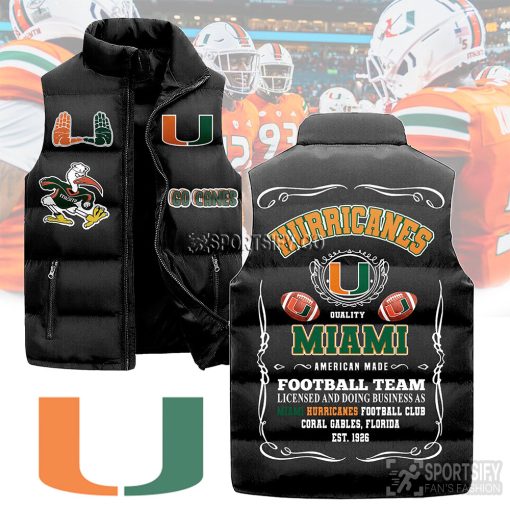 SLJ03026 - Miami Hurricanes Sleeveless Jacket-Sportsify