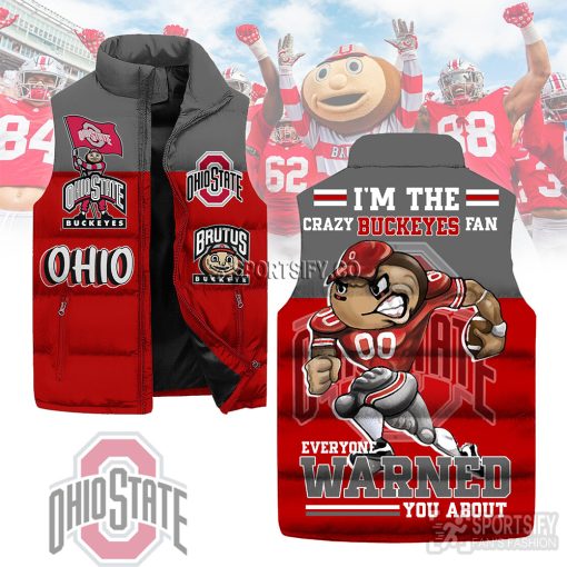 SLJ03016 - Ohio State Buckeyes Sleeveless Jacket-Sportsify