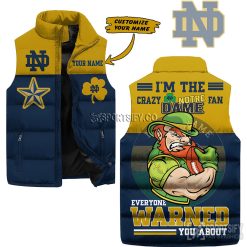 SLJ03012 - Custom Notre Dame Fighting Irish Sleeveless Jacket-Sportsify