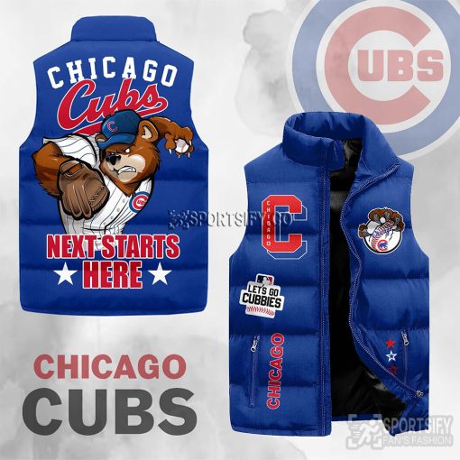 SLJ03005 - Chicago Cubs Sleeveless Jacket-Sportsify