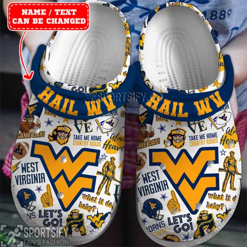 CLS01111 - Custom West Virginia Mountaineers Clogs Shoes-Sportsify