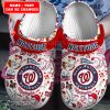 CLS01109 - Custom Washington Nationals Clogs Shoes-Sportsify