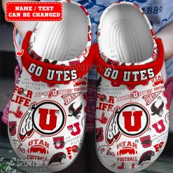 CLS01105 - Custom Utah Utes Clogs Shoes-Sportsify