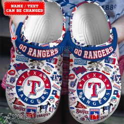 CLS01100 - Custom Texas Rangers Clogs Shoes-Sportsify