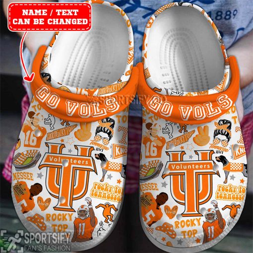 CLS01098 - Custom Tennessee Volunteers Clogs Shoes-Sportsify