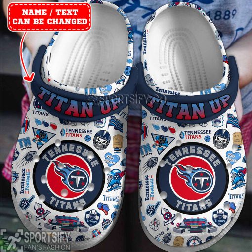 CLS01097 - Custom Tennessee Titans Clogs Shoes-Sportsify