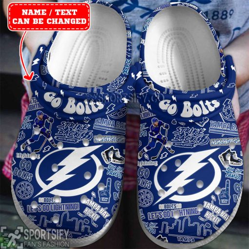 CLS01094 - Custom Tampa Bay Lightning Clogs Shoes-Sportsify