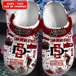 CLS01087 - Custom San Diego State Aztecs Clogs Shoes-Sportsify