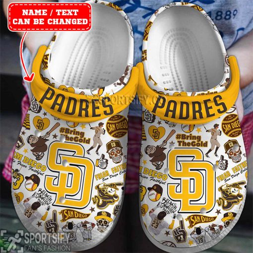 CLS01086 - Custom San Diego Padres Clogs Shoes-Sportsify