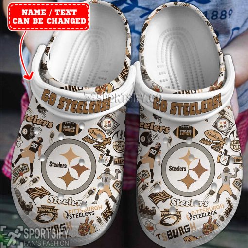 CLS01084 - Custom Pittsburgh Steelers Clogs Shoes-Sportsify