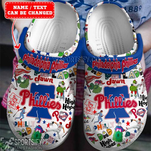 CLS01081 - Custom Philadelphia Phillies Clogs Shoes-Sportsify