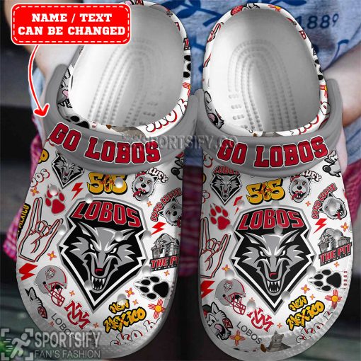 CLS01068 - Custom New Mexico Lobos Clogs Shoes-Sportsify