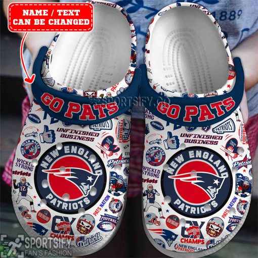 CLS01067 - Custom New England Patriots Clogs Shoes-Sportsify