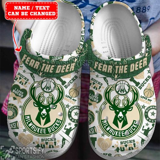 CLS01062 - Custom Milwaukee Bucks Clogs Shoes-Sportsify