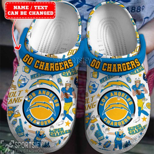 CLS01047 - Custom Los Angeles Chargers Clogs Shoes-Sportsify