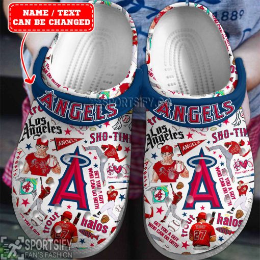 CLS01046 - Custom Los Angeles Angels Clogs Shoes-Sportsify