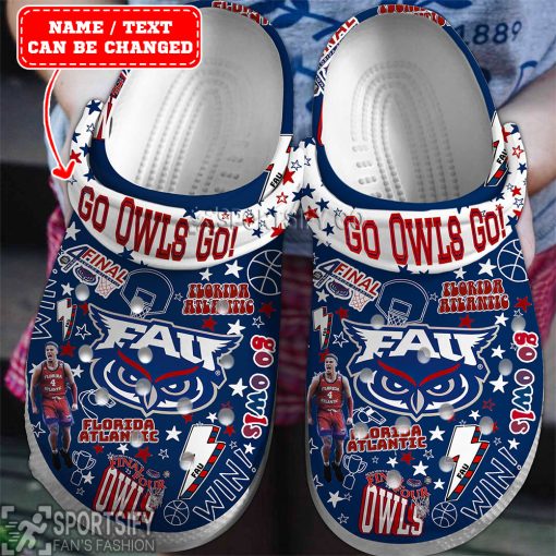 CLS01034 - Custom Florida Atlantic Owls Clogs Shoes-Sportsify