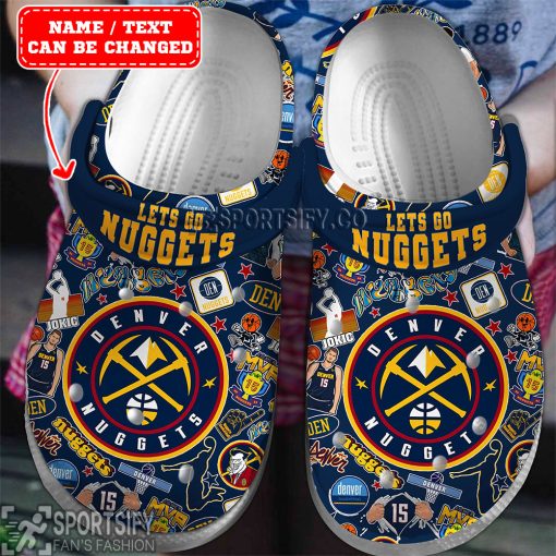 CLS01029 - Custom Denver Nuggets Clogs Shoes-Sportsify